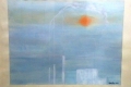 1986 CIVITAVECCHIA POWER STATION WATERCOLOR ON PAPER 40 X 55 CM - Paint by Giselle Pons