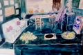 1994 ANSEDONIA STUDIO WATERCOLOUR 37 X 45 CM - Paint by Giselle Pons